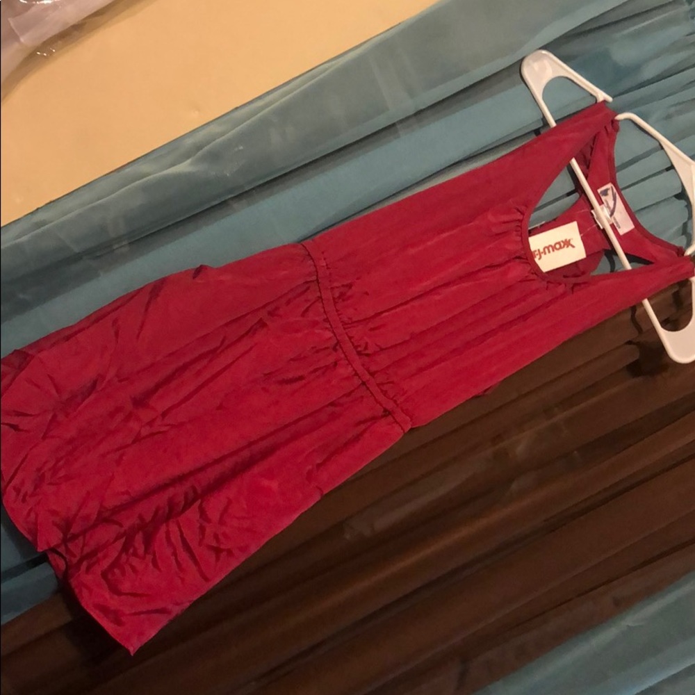 Racer back ruffle dress